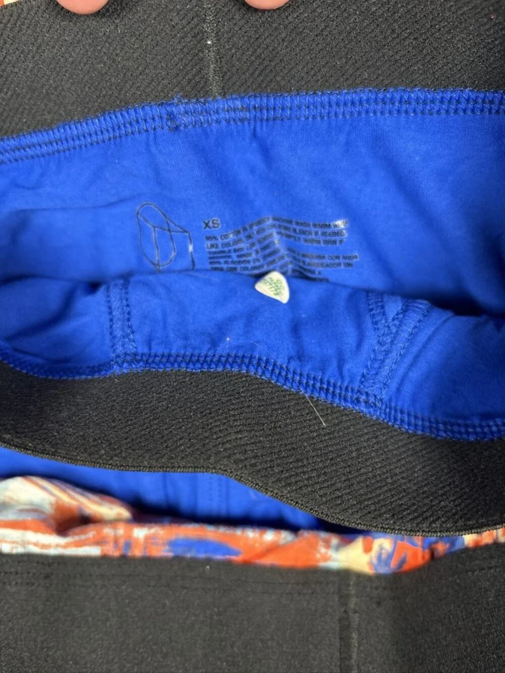 Target Mens Boxer Briefs Lot of 7 Blue Orange Black Patterned XS Underwear